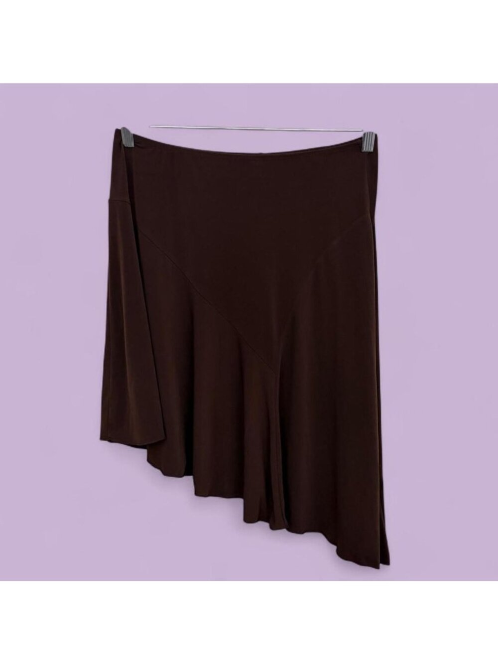 y2k brown asymmetric subversive fairy grunge midi skirt